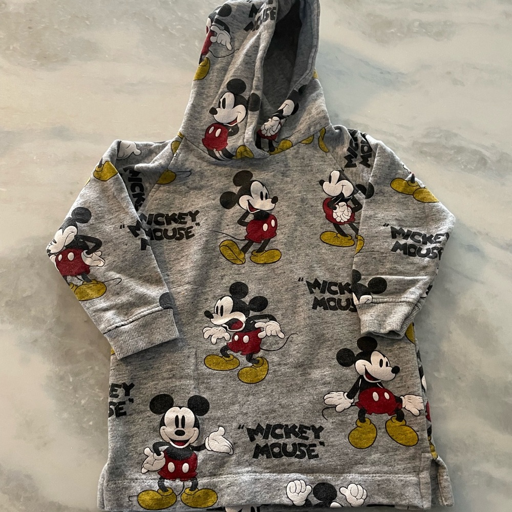 DISNEY Zara Girls Colection Mickey Mouse Hoodie Sweater Size 5